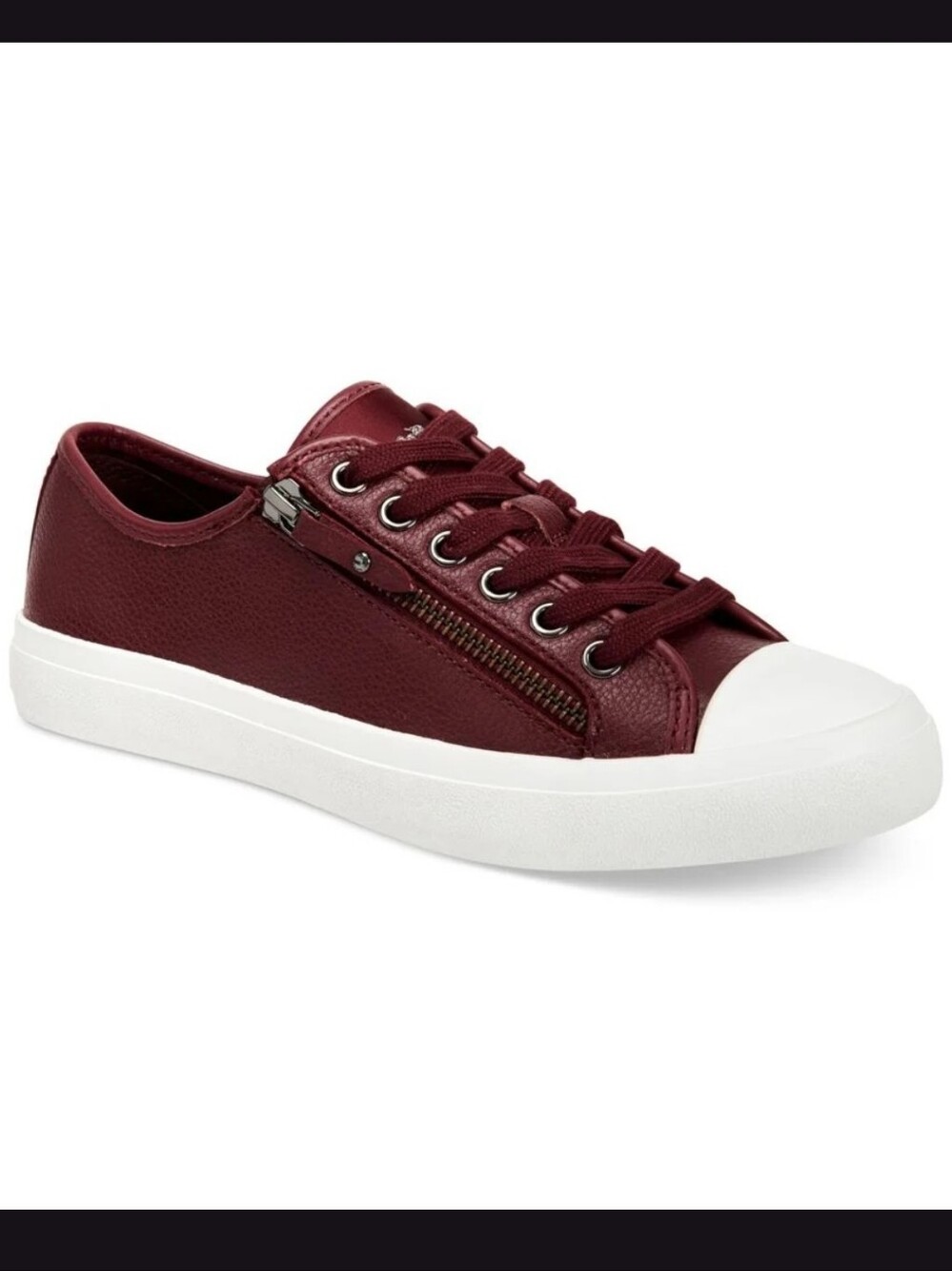 Coach Empire Zip Sneakers In Burgundy Size 7